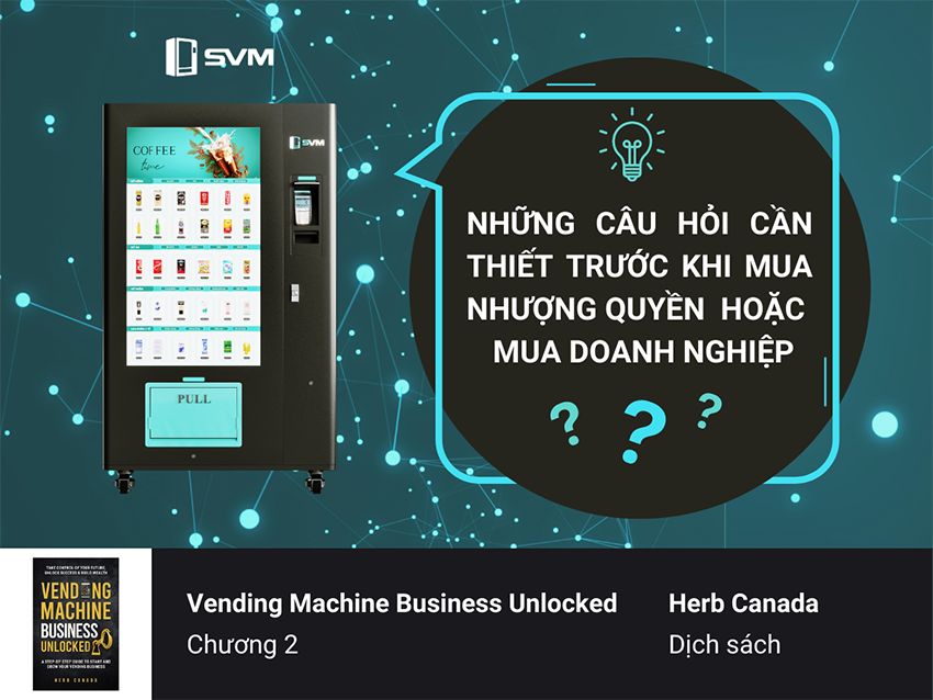 Những câu hỏi cần thiết trước khi mua nhượng quyền hoặc mua doanh nghiệp máy bán hàng tự động