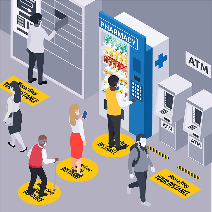 Pharmacy Vending Machine Illustration