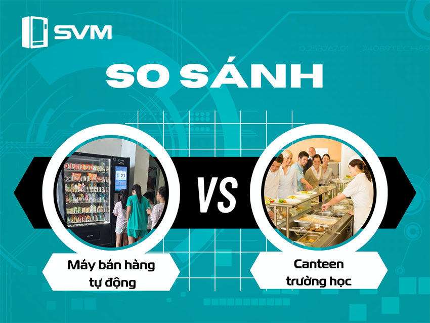 So sánh Máy bán hàng tự động và Canteen trường học