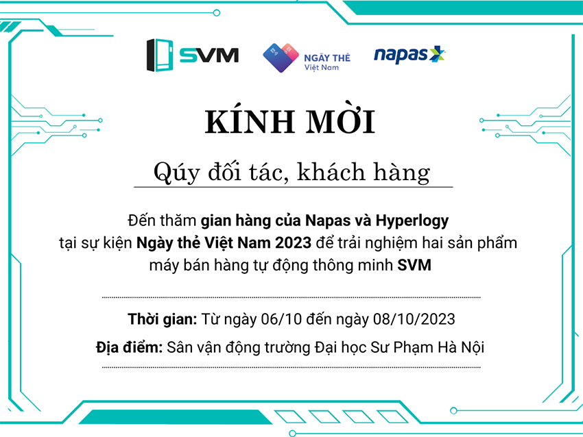 Thư mời quý đối tác khách hàng đến thăm quan hàng của SVM và Napas