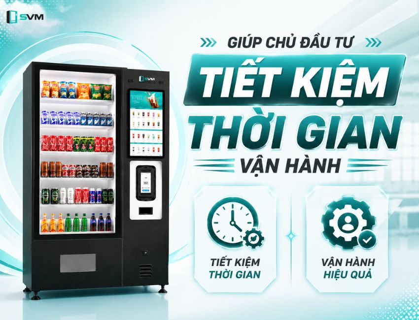 Máy bán nước tự động hoàn tiền giúp chủ đầu tư tiết kiệm thời gian vận hành
