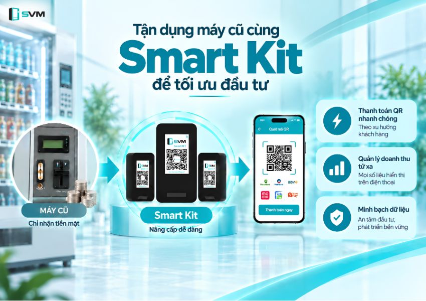 Smart Kit giúp nâng cấp máy bán nước cũ, mở rộng thanh toán bằng mã QR dễ dàng | Máy bán hàng tự động thông minh 20260910 JP Wood VIETNAM 03