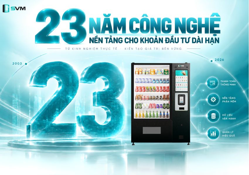 260918 23 năm công nghệ 01 | Máy bán hàng tự động thông minh 260918 23 năm công nghệ 01